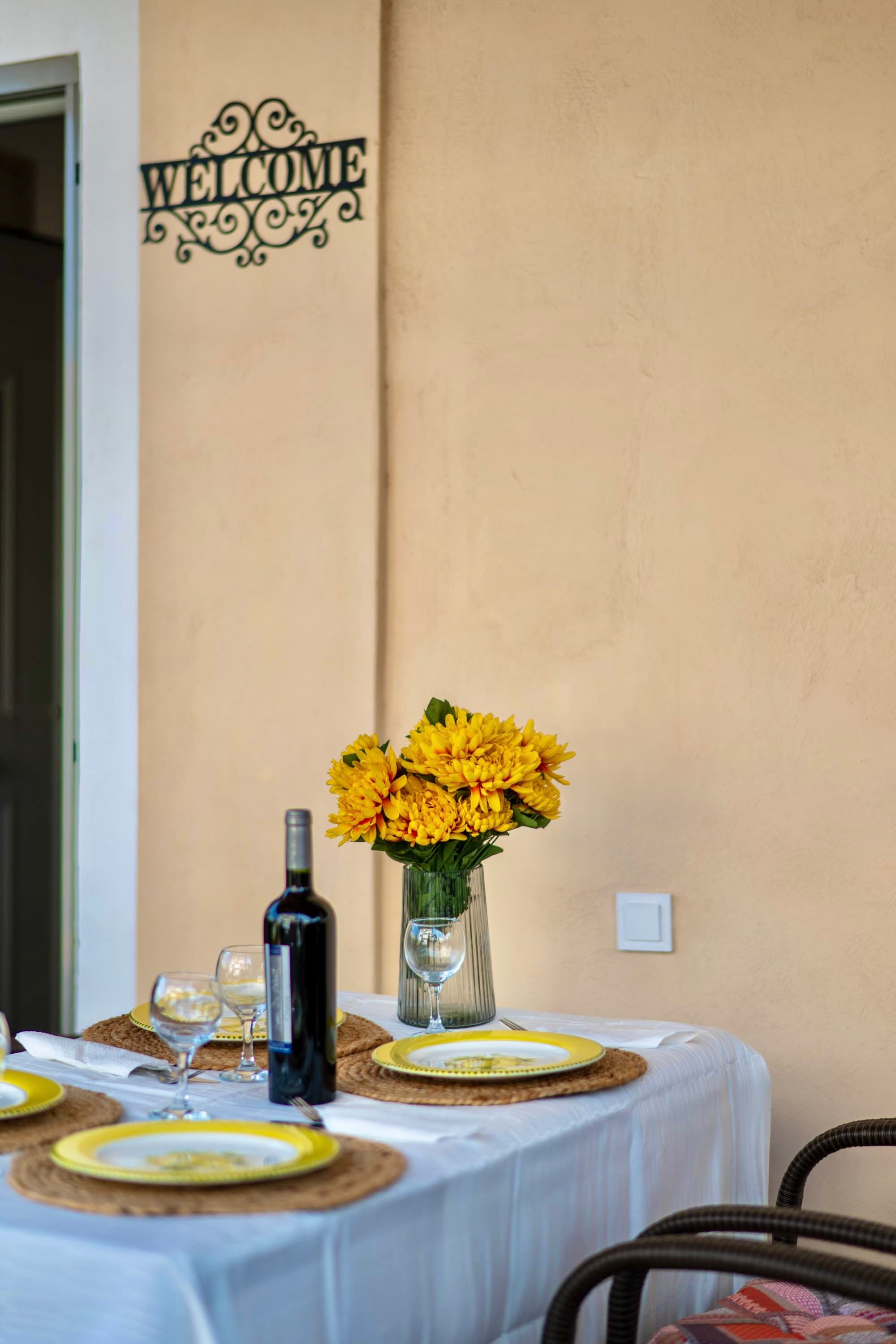 Garden path and plants